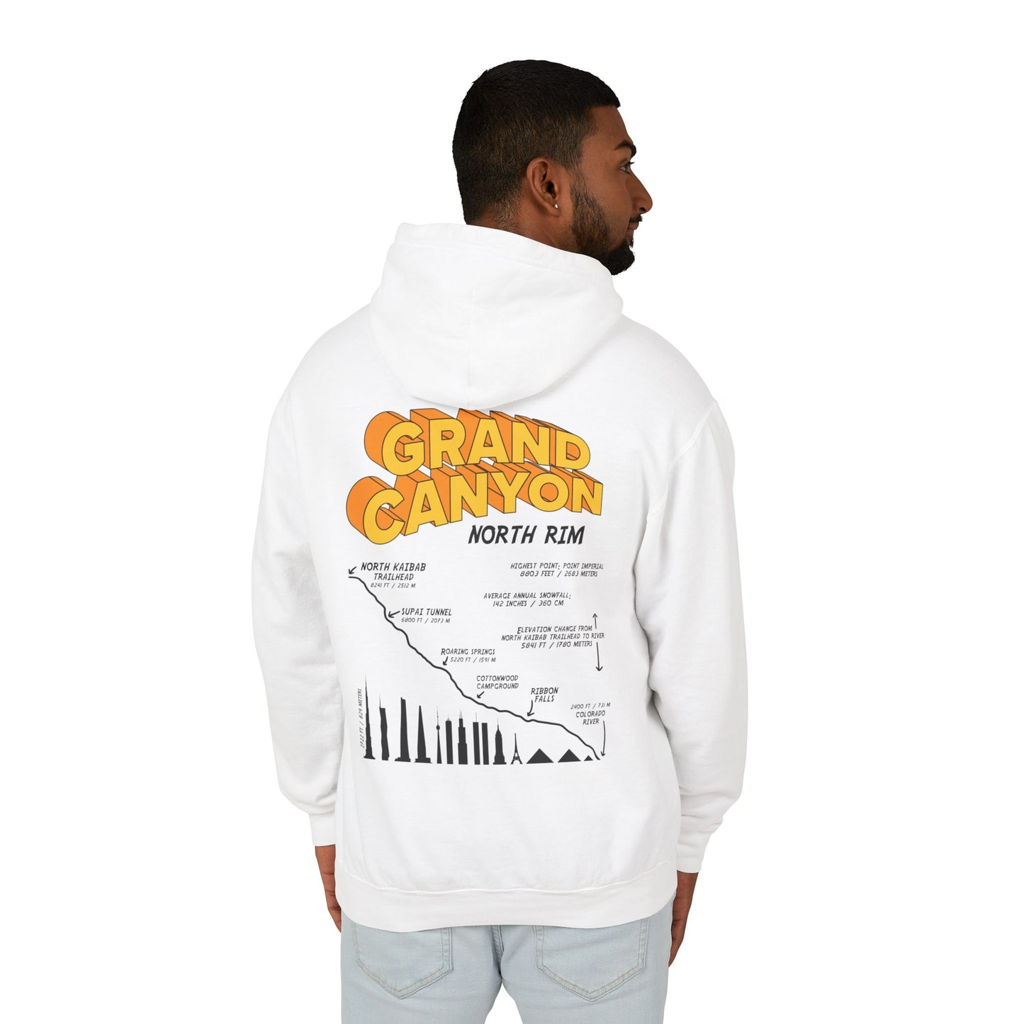 Grand Canyon North Rim Unisex Lightweight Hooded Sweatshirt