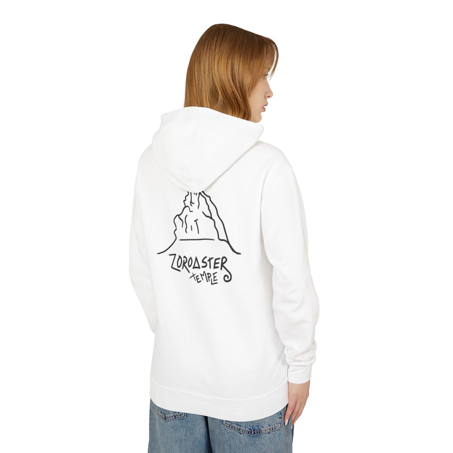 Zoroaster Temple Unisex Lightweight Hooded Sweatshirt