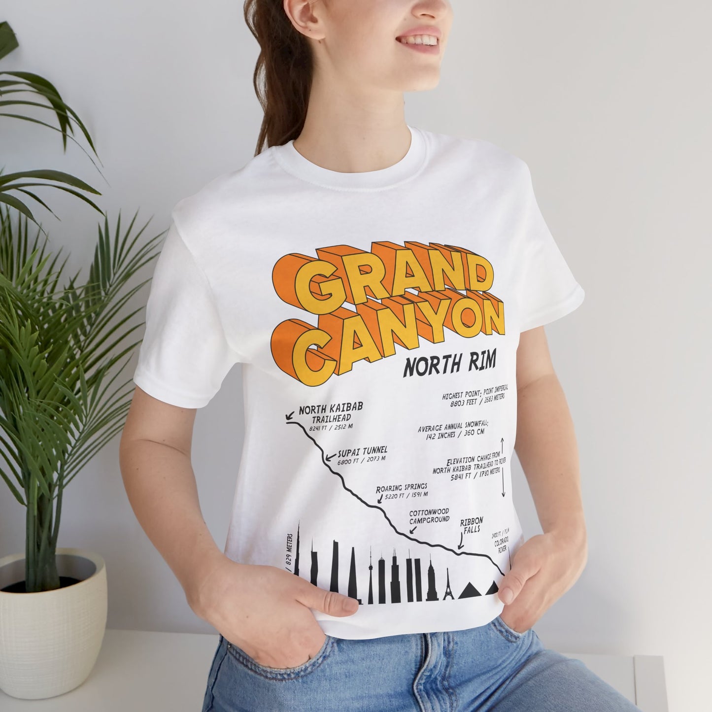 Grand Canyon North Rim Unisex Jersey Short Sleeve Tee