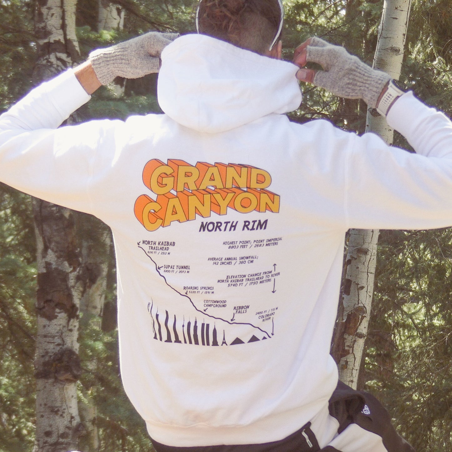 Grand Canyon North Rim Unisex Lightweight Hooded Sweatshirt