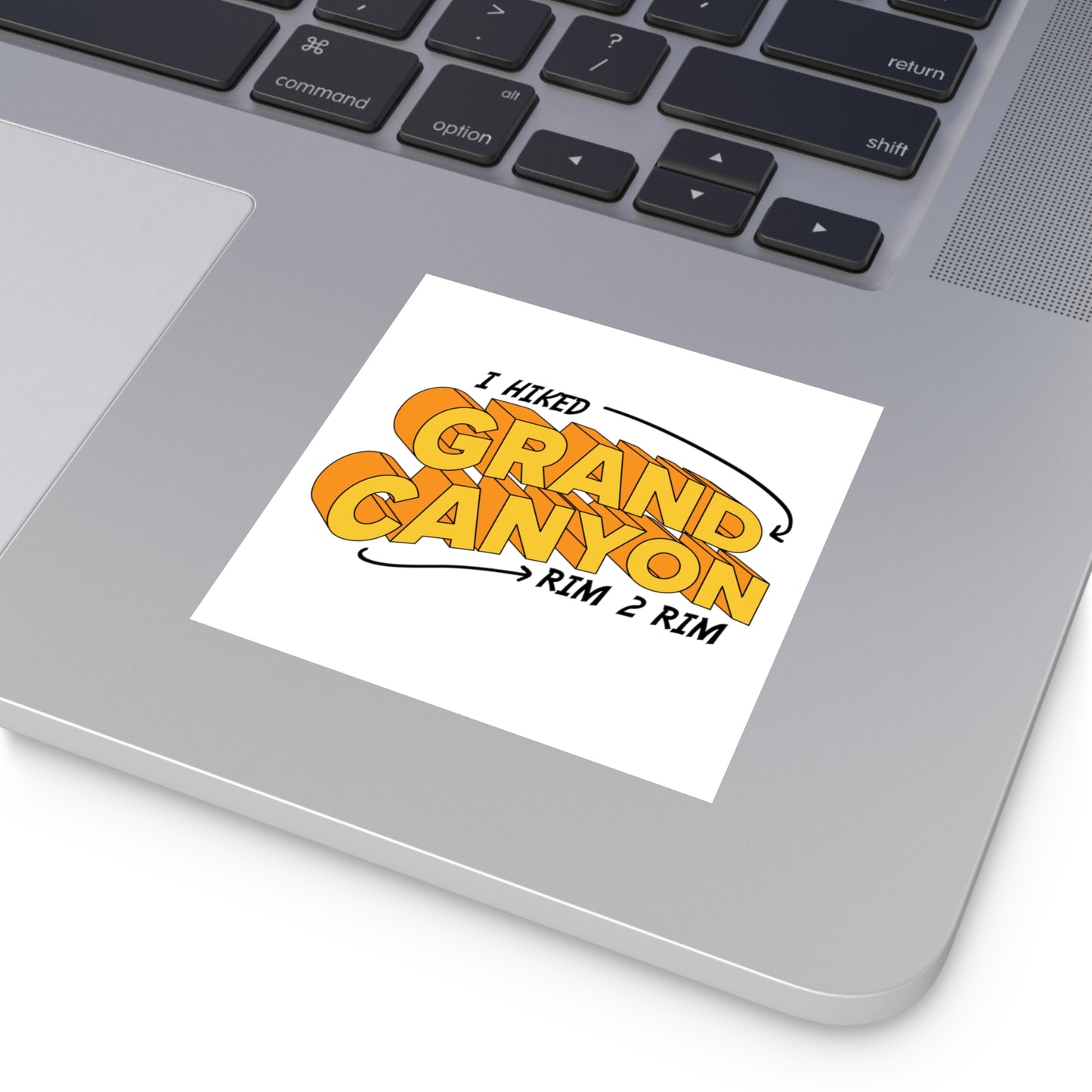I hiked Grand Canyon Rim 2 Rim Vinyl Stickers | Adventure Travel Decals, Nature Lover Gifts, Laptop Decor, Outdoor Enthusiast Accessories